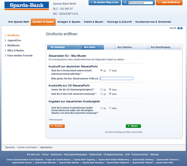 Sparda Bank Girokonto