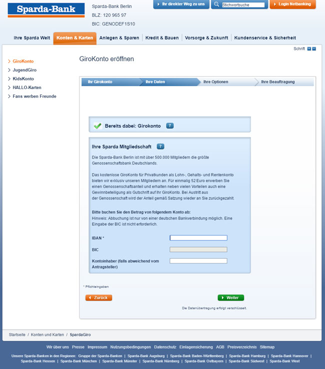 Sparda Bank Girokonto