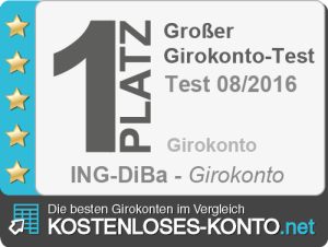 Testsiegel 1. Platz ING-DiBa