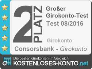 Testsiegel 2. Platz Consorsbank