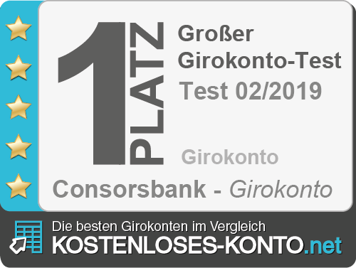 Testsiegel 1. Platz Consorsbank